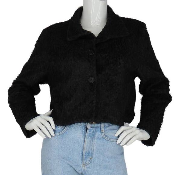 Rampage Jackets & Blazers - Vintage Rampage Outerwear Black Y2K Fuzzy Cropped Jacket